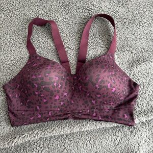 EUC! Victoria’s Secret On Pointe sports bra, purple & pink cheetah print, XL